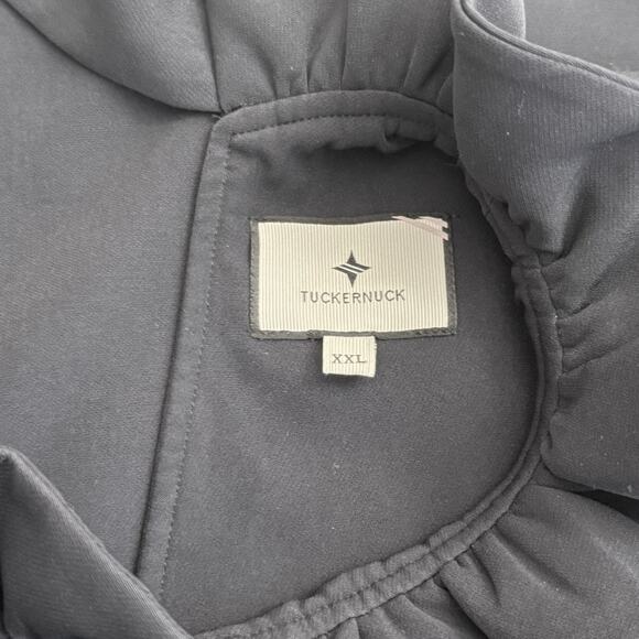 TUCKERNUCK Blythe Midi Dress XXL Navy Blue‎ Ruffle Collar Back Bow Tie A-Line - Picture 3 of 10